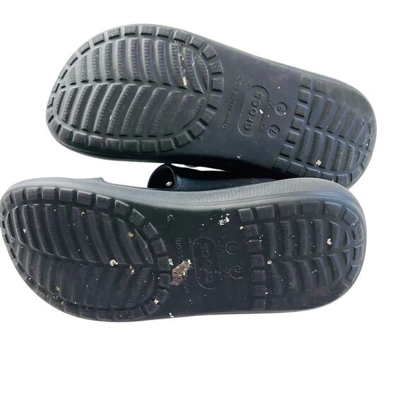 Crocs Mega Crush Platform Chunky Slingback Sandals Women 9 Men 7 Black - Picture 3 of 6